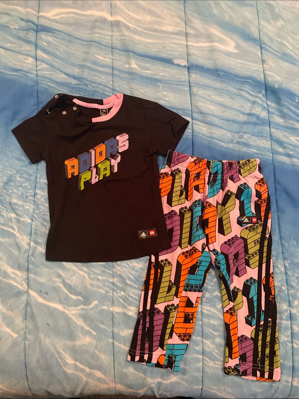 Adidas Lego shirt and pant set